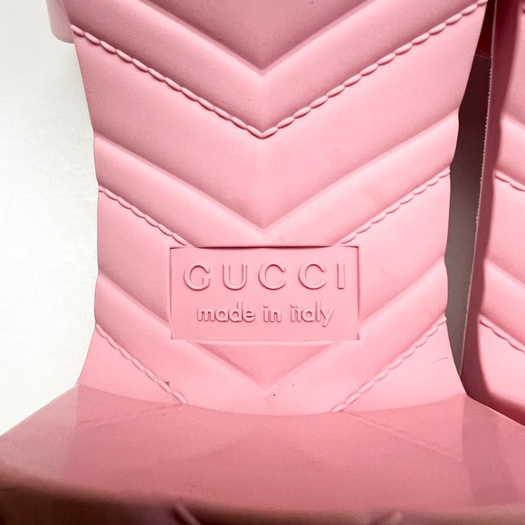 Gucci Pink Platform Slides with Chunky Sole - Picture 10 of 12
